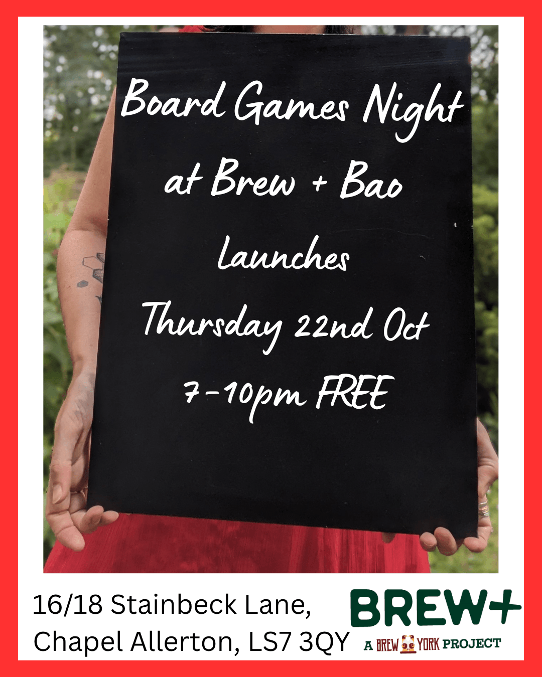 Board Games Night at Brew + Bao Launches Thursday 22nd Oct 7-10pm FREE 16/18 Stainbeck Lane, Chapel Allerton, LS7 3QY